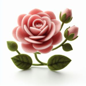 งานศิลปะจากผ้าสักหลาดรักษ์โลก รุ่น Best Himalaya Rose เหมาะสำหรับตกแต่งวันขอบคุณพระเจ้า วันวาเลนไทน์ วันคริสต์มาส และวันแม่ รวมถึงดอกทิวลิป - Product Image 1