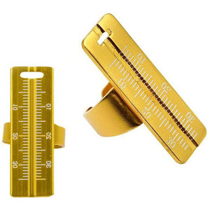 Regla de dedo dental Endo Gauge Span Medida Escala Anillo ORO - Product Image 1