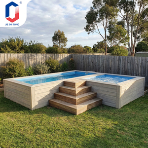UV Resistant Prefabricated Outdoor <b>Container</b> Swimming Pool <b>Small</b> Corner Combo Above Ground Fiberglass Pool WithCompleteEquipment - Product Image 3