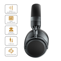 Casque stéréo arrière professionnel sur l'oreille casque de moniteur de Studio filaire pour l'enregistrement de musique Podcast Dj