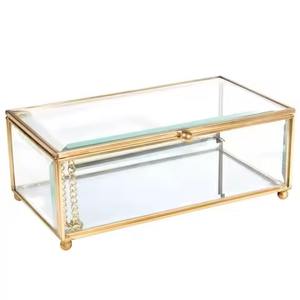 กล่องแก้วเครื่องประดับหรูหราขนาดและสีที่กำหนดเองสำหรับการจัดระเบียบเครื่องประดับ - Product Image 1