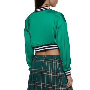 Chaqueta Universitaria Bomber de Satén de Alta Calidad para Hombre y Mujer, Primavera, Frente Completamente Personalizable, Chaquetas Cortas para Hombre - Product Image 5