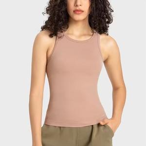 Custom Wholesale Fitness Workout <b>Sleeveless</b> Sports Tank Top <b>Women</b> Fitted <b>Blouse</b> Elastic <b>Sleeveless</b> High Stretch Yoga Tank Top - Product Image 1