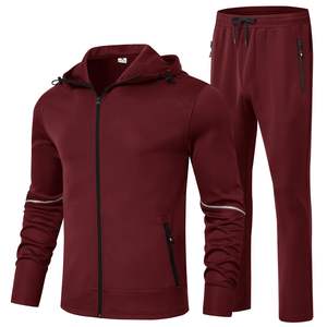 Chándal de nuevo diseño 2026 para hombre, sudaderas con capucha y cremallera de lana tecnológica, conjunto de dos piezas para hombre, traje de entrenamiento, chándal para hombre hecho en Pakistán - Product Image 1