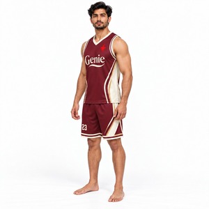 Ensemble de maillots et shorts respirants personnalisés pour équipes de basketball, vêtements de sport pour les entraînements des clubs de basketball avec service OEM - Product Image 4