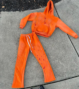 Survêtements à capuche surdimensionnés en coton éponge 100% lavés à l'acide de qualité personnalisée, réversibles, écologiques et respirants - Product Image 3