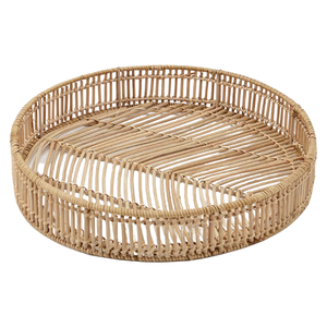 Bandeja de ratán tejida vietnamita tejida a mano versátil para exhibición de alimentos y frutas Decoración elegante para el hogar a buen precio - Product Image 1