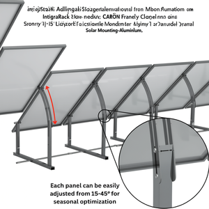 IntegraRack IR-45ASAA BallastRack ชุดติดตั้งแผงโซลาร์เซลล์แบบปรับได้ตามฤดูกาลบนพื้นดิน-อะลูมิเนียม - Product Image 3