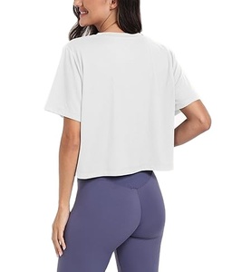 Hauts de sport courts pour femmes, coupe ample, respirants, pour yoga, course à pied et entraînement, T-shirts athlétiques 2026 - Product Image 2