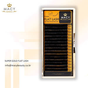 Extensiones de pestañas de pelo sintético de alta calidad, visón individual plano, Etiqueta Privada, venta al por mayor - Product Image 1