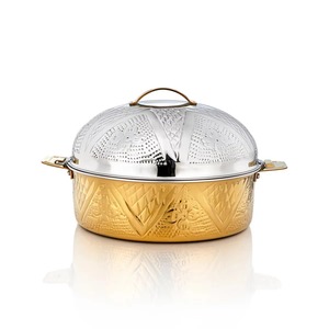 Exclusive Quality <b>Silver</b> And Golden Hot Food Server Hotel And Restaurant Supplies Top Arrival Beautiful Engraving Food Warmer - Product Image 3