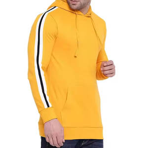 Sweat à capuche personnalisé léger en laine mérinos pour hommes automne hiver capuche jaune à manches longues nouveau design matériau éponge approvisionnement ODM - Product Image 5