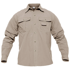 Camisas de Pesca para Hombre al por Mayor, OEM, con Logotipo Personalizado, Transpirables, de Poliéster, con Botones y Ventilación - Product Image 6