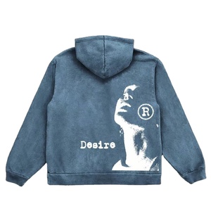 เสื้อมีฮู้ดพิมพ์ลายแบบมีซิปสำหรับผู้ชายผ้าฟลีซคอตตอนสวมใส่สบายระบายอากาศได้ดีมีซิปสำหรับฤดูหนาว - Product Image 1