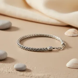 Bracelet en chaîne tressée en or 18 carats et argent 925 avec diamants pour femmes, à porter au quotidien, bracelets tennis, joncs, plaqué rhodium, motif floral - Product Image 2