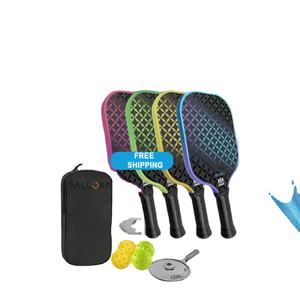 Raquette de pickleball personnalisée en fibre de verre, durable, épaisseur 14 mm, forme standard 40 trous, sac de transport en nylon, marque personnalisée, livraison rapide, OEM - Product Image 5