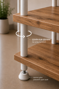 Estante de cocina de 4 niveles con soporte para microondas, organizador para cafetera y panel trasero de rejilla, estante de cocina con estante para microondas - Product Image 4