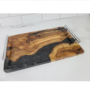ถาดเสิร์ฟไม้อีพ็อกซี่ทำจากเรซินหรูหราสำหรับใช้ในบ้าน - Product Image 1