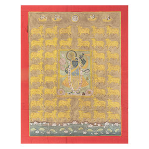 Pichwai Art Gold Cotton Rope <b>Wall</b> Art & Mandala Tapestry Scenic Christmas Design for Outdoor <b>Wall</b> <b>Decor</b> - Product Image 4