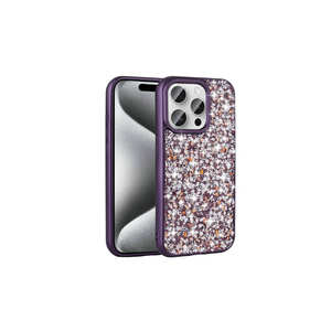 Coque en silicone JoieCreatif Linea Sparkle Cover avec design luxueux en strass pour filles, compatible avec iPhone 11 Pro 14 Plus 15 Pro Max - Product Image 1
