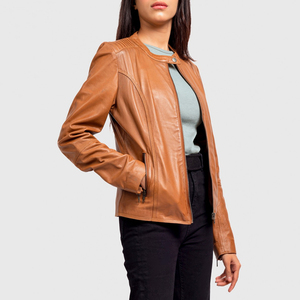 Veste en cuir de peau de vache pour femmes personnalisée de haute qualité Remplissage en polyester fini Respirant Écologique Taille Premium - Product Image 2
