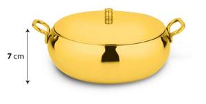 Cazuela de forma ovalada de lujo de cobre de acero inoxidable de alta calidad con tapa para uso en cocina y servicio - Product Image 2