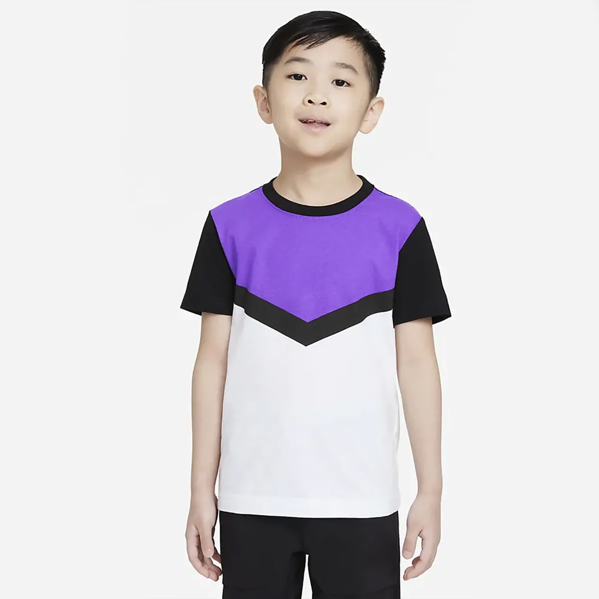 Оптовая продажа Мягкая сенсорный Детская футболка с цветными рукавами модель полиэстер бланковые цветные футболка для детей с рисунком из RB-1801B