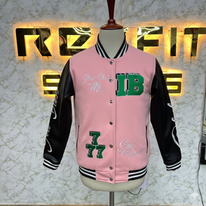 New Fashion Top Quality Embroidered Wool and Silk Men's Jacket with <b>Covered</b> <b>Button</b> Closure versity jackets Lettermen jackets - Product Image 1