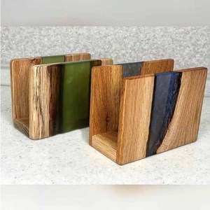 Soporte para servilletas en forma de U, fabricante de la India, barato, liso, marrón, anillo hecho a mano de madera de Acacia - Product Image 5