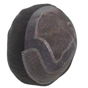 Peluca de Cabello Humano 100% con Frente de Encaje Mono, Parches de Tupé, Prótesis Capilar Taz, Alta Calidad BD - Product Image 6