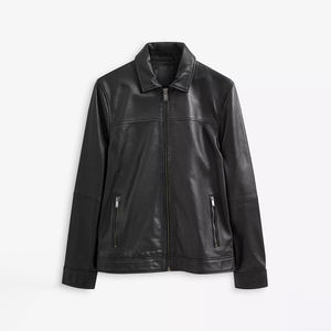 Veste en cuir noir pour hommes en cuir d'agneau pur Biker Moto Racer de haute qualité personnalisé brodé flambant neuf 2025 vestes - Product Image 6