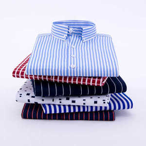 Plaid <b>Shirts</b> <b>Mens</b> Dress <b>Shirts</b> New Fashion Short Sleeved Summer Casual 100% Cotton <b>Men</b> Solid Pattern Full Sleeve Length 2025 - Product Image 1