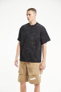 OEM Hombres Streetwear Camisa Moda Lavado ácido Personalizable Logo Baggy Camiseta de manga corta para hombres y mujeres de peso pesado camiseta - Product Image 5