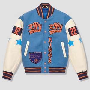 Venta directa personalizada de las mujeres Letterman Varsity chaquetas de calidad superior clásico diseño unisex con mangas de cuero bordadas - Product Image 4