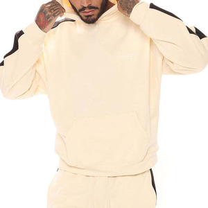 2025 personnalisé OEM survêtement tenues deux pièces polaire Slim Fit survêtements pour hommes côté rayures Gym survêtement pour hommes - Product Image 3