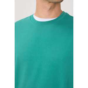 Sudadera Básica para Hombre, Verde Mar, Algodón, Textura Suave, Tejido 100% de Punto, Corte Estándar-88363 - Product Image 2