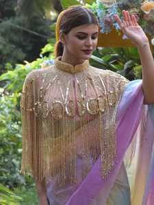 ชุดเดรสผูกคอประดับด้วยลูกปัดปักเลื่อมสำหรับเทศกาลเทศกาลเสื้อผ้าปักลายสวยงามไข่มุก - Product Image 6