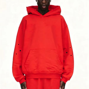 Sweat-shirt d'hiver chaud style américain OEM pour hommes et femmes, impression de logo personnalisée, coton, épaules tombantes, streetwear, sport. - Product Image 1