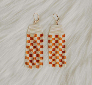 Perles frange boucles d'oreilles bohème boucles d'oreilles goutte Design natif perle pierre principale Chic Style bohème accessoire de mode - Product Image 4