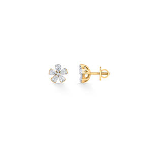 Pendientes de Diamantes en Oro Amarillo Floret Radiance para Mujer - Product Image 5