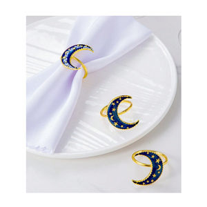 Rond de serviette en forme de coeur Design vintage Bande de serviette décorative Eid Rond de serviette en métal de qualité supérieure et porte-serviette à un prix abordable - Product Image 4