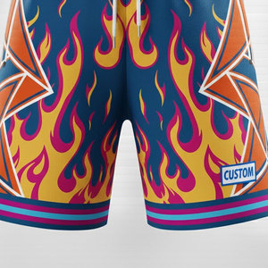 Shorts en maille 100 % polyester personnalisés avec grande surface d'impression et poches profondes pour événements promotionnels et branding d'équipe - Product Image 4