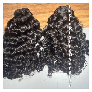 Extensions de cheveux humains bouclés indiens doublement étirés, type Temple Hair Curl : modèle non permanent - Product Image 2