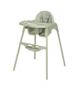 Chaise haute Bebeconfort Meely moderne en acier inoxydable verte, sécurité accrue pour les enfants de 6 mois à 3 ans - Product Image 1