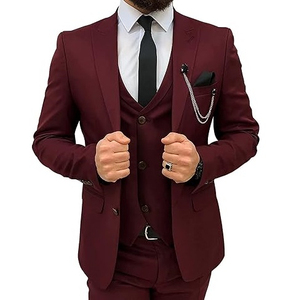 Costume de blazer tendance pour homme, 3 pièces, chemise, blazer et pantalon, coupe ajustée, mariage, vêtement homme, costumes formels pour homme - Product Image 3