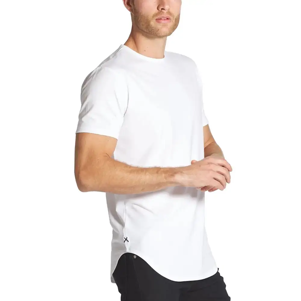 Impresión de pantalla personalizada de alta calidad en blanco 100% algodón Unisex de gran tamaño streetwear pro Club heavyweight Mock Neck para hombres camiseta
