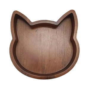 เชิงเทียนไม้มะม่วงรูปหัวแมว งานฝีมือคุณภาพสูงจากอินเดีย สำหรับตกแต่งบ้านและสวนในเทศกาลคริสต์มาส - Product Image 1