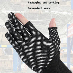 Gants de travail en coton à pois avec options de marque personnalisées Paume à forte adhérence pour atelier de jardinage Entrepôt et applications de réparation - Product Image 2