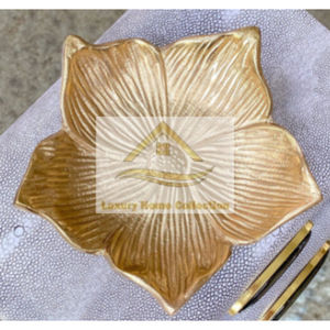 Bol indien fabriqué à la main en plomb de taille minimale bol de vaisselle couleur or en aluminium fournitures de service de table - Product Image 5