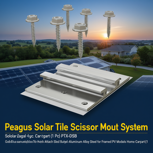 Support de fixation pour tuiles solaires Pegasus, type ciseaux, en alliage d'aluminium et acier butyle, pour modules photovoltaïques encadrés, pour maison et abri de voiture (1 pièce) PTX-DSB - Product Image 3